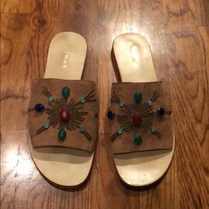 Jonak Jeweled Slip On Sandals - From Paris!